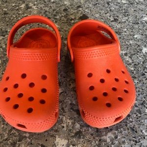 Toddler Crocs, orange, 7